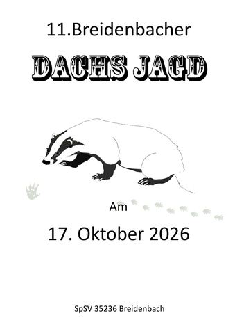 Flyer 11. Breidenbacher Dachsjagd